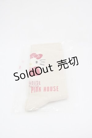 画像: PINK HOUSE / PINK HOUSE×HELLO KITTYモチーフソックス  アイボリー I-25-03-15-111-LO-ZA-HD-ZI