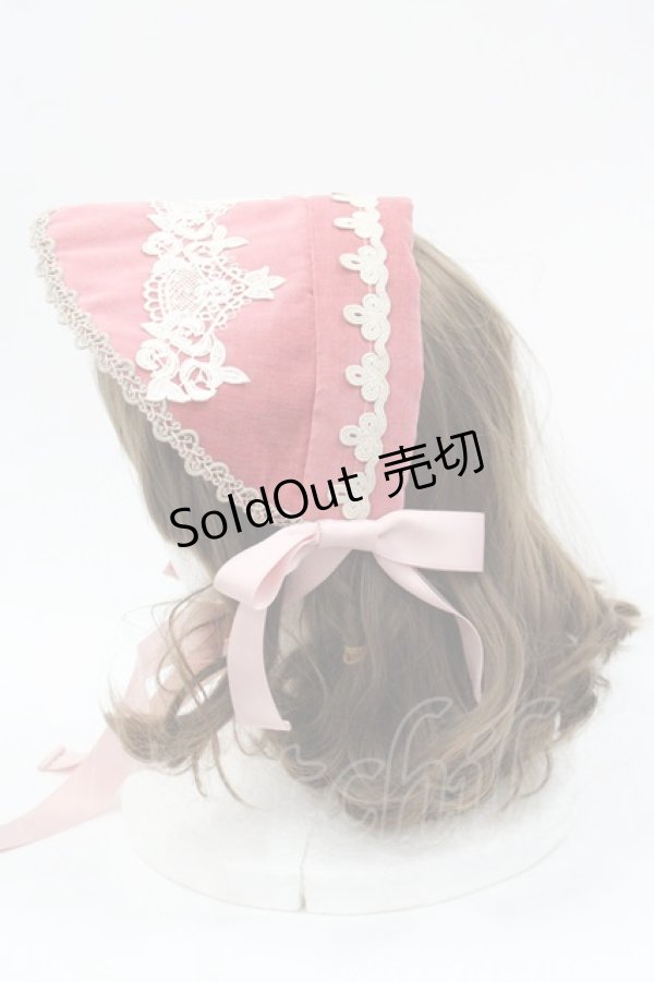 画像2: LOLITAその他(お買取対象外) / 別珍ハーフボンネット  ピンク I-25-03-15-122-LO-AC-HD-ZI (2)