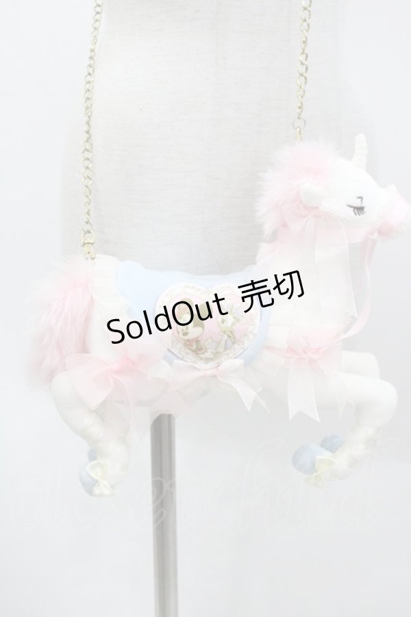 画像2: Angelic Pretty / Disney Unicorn Bag  白ＸピンクＸサックス I-25-03-15-129-AP-SH-HD-ZI (2)