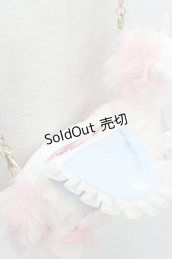 画像4: Angelic Pretty / Disney Unicorn Bag  白ＸピンクＸサックス I-25-03-15-129-AP-SH-HD-ZI (4)