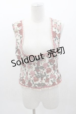画像: PINK HOUSE / ローズゴブランビスチェ  白 I-25-03-15-028-LO-JA-HD-ZI