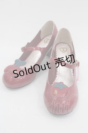 画像: BABY,THE STARS SHINE BRIGHT / いちごとさくらんぼのエナメルシューズ M 赤 I-25-03-18-042-BA-SH-HD-ZI