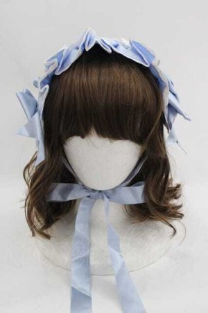 画像: ALICE and the PIRATES / ギャザーシフォンヘッドドレス  サックスＸ白 I-25-03-18-106-PA-AC-HD-ZI