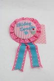 画像1: Shirley Temple / ストライプロゴ刺繍ロゼッタ  ピンクＸ青 I-25-03-21-066-ET-ZA-HD-ZT0330K (1)