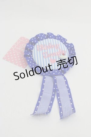 画像: Shirley Temple / ストライプロゴ刺繍ロゼッタ  青 I-25-03-21-067-ET-ZA-HD-ZT0330K
