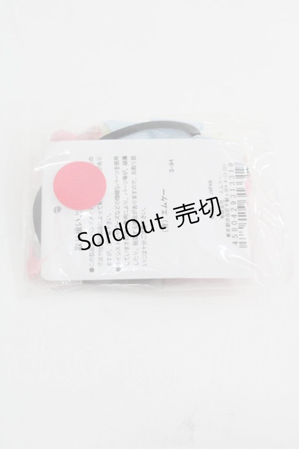 画像2: Shirley Temple / フラワーリボンヘアゴム  サックスＸピンクＸ白 I-25-03-21-079-ET-AC-HD-ZT437-F002 (2)