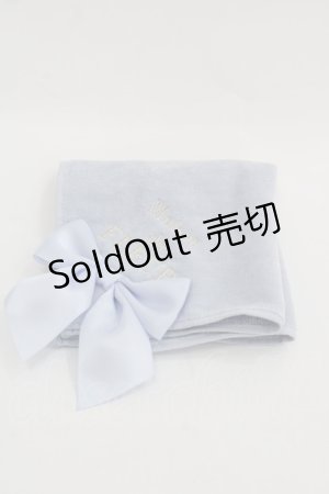 画像: Maison de FLEUR / ブランドロゴ刺繍タオルハンカチ  サックス I-25-03-21-094-LO-ZA-HD-ZI
