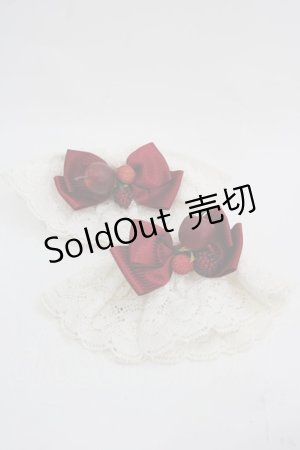画像: BABY,THE STARS SHINE BRIGHT / G 赤いひとかけらのMarchenお袖とめ  アイボリーＸ赤 I-25-03-21-099-BA-ZA-HD-ZI