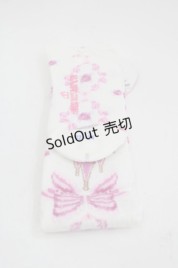 画像2: BABY,THE STARS SHINE BRIGHT / Little Royal Icing 私の小さなプリンセス 柄オーバーニーソックス  白 I-25-03-21-012-BA-ZA-HD-ZI (2)