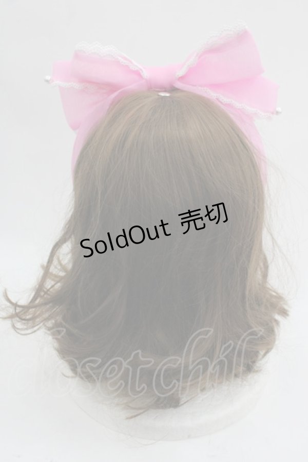 画像2: Angelic Pretty / Heartワッペンオーガンジーリボンカチューシャ  ピンク I-25-03-21-112-AP-AC-HD-ZI (2)