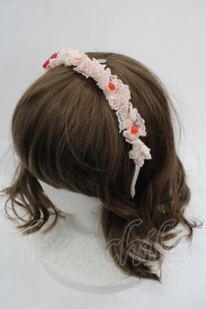 画像: Shirley Temple / ストロベリーレースカチューシャ  ピンクＸ赤 I-25-03-21-117-ET-AC-HD-ZT437