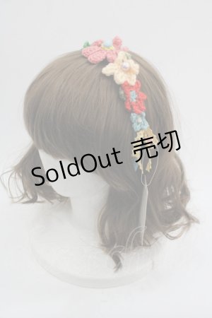 画像: Shirley Temple / ニットフラワーカチューシャ  青 I-25-03-21-119-ET-AC-HD-ZI