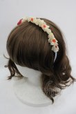 画像1: Shirley Temple / ストロベリーレースカチューシャ  サックスＸアイボリーＸ赤 I-25-03-21-120-ET-AC-HD-ZT437 (1)
