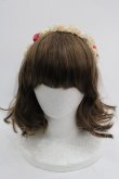 画像2: Shirley Temple / ストロベリーレースカチューシャ  サックスＸアイボリーＸ赤 I-25-03-21-120-ET-AC-HD-ZT437 (2)