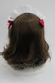 画像2: Shirley Temple / メイドレースリボンカチューシャ  白Ｘ赤Ｘ黒 I-25-03-21-123-ET-AC-HD-ZT437 (2)