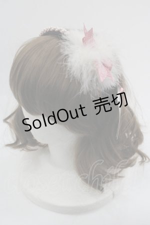 画像: Shirley Temple / リボンファーパールカチューシャ  ピンクＸピンクＸ黒 I-25-03-21-124-ET-AC-HD-ZI
