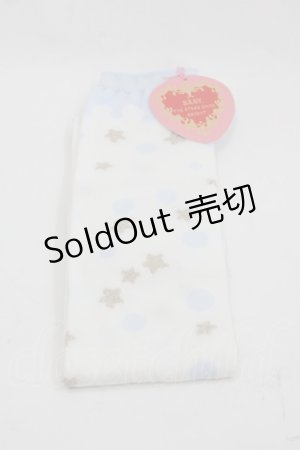 画像: BABY,THE STARS SHINE BRIGHT / ミルククラウンオーバーニーソックス  サックスＸ白 I-25-03-21-026-BA-ZA-HD-ZI