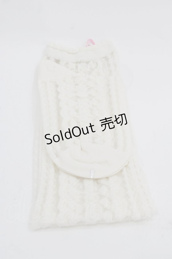 画像2: BABY,THE STARS SHINE BRIGHT / BABYロゴレース柄シースルーオーバーニーソックス  アイボリー I-25-03-21-029-BA-ZA-HD-OS (2)