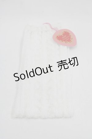画像: BABY,THE STARS SHINE BRIGHT / BABYロゴレース柄シースルーオーバーニーソックス  白 I-25-03-21-030-BA-ZA-HD-OS