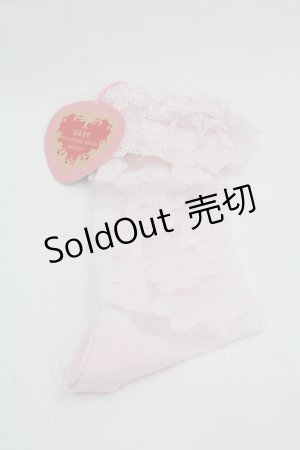 画像: BABY,THE STARS SHINE BRIGHT / バラ雫空のMuseシースルーソックス  ピンク I-25-03-21-043-BA-ZA-HD-ZI