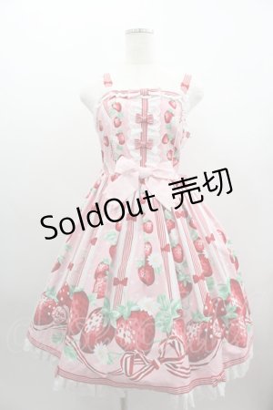 画像: Angelic Pretty / 摘みたていちごジャンパースカートSet  ピンク I-25-03-23-051-AP-OP-HD-ZI