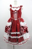 画像1: BABY,THE STARS SHINE BRIGHT / Little Girlish Sweet Ribbonジャンパースカート  エンジ I-25-03-23-057-BA-OP-HD-OS (1)