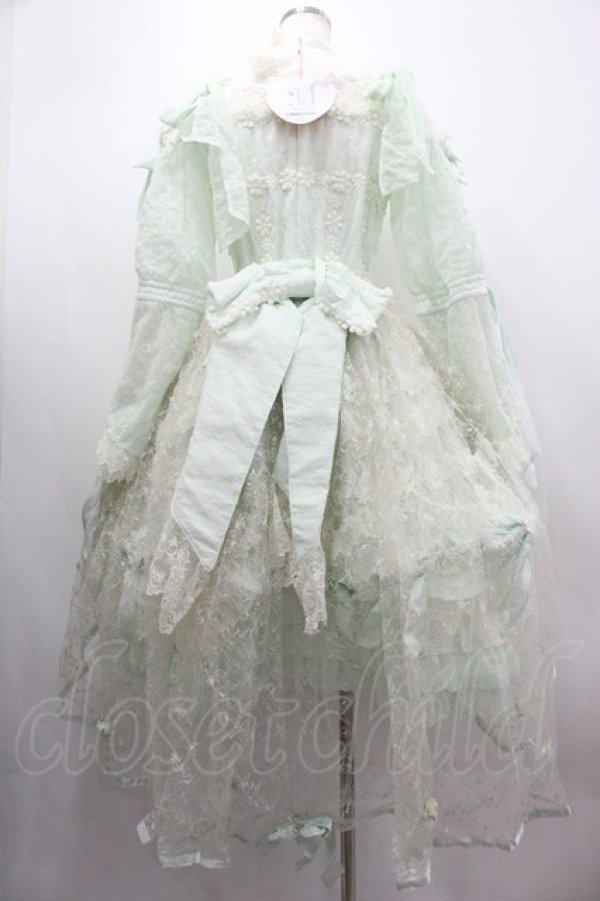 画像2: BABY,THE STARS SHINE BRIGHT / Parlement of foules Menuet 鳥たちが集い白薔薇が香る恋の歌 ワンピースドレス  ミント I-25-03-23-059-BA-OP-HD-OS (2)