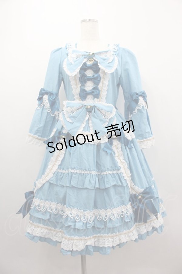 画像1: BABY,THE STARS SHINE BRIGHT / Sugar Rose Princessワンピース  青 I-25-03-23-061-BA-OP-HD-ZI (1)