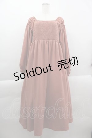 画像: axes femme /シャーリングワンピース  ピンク I-25-03-23-072-AX-BL-HD-ZI