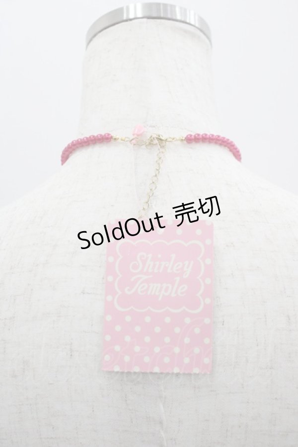 画像2: Shirley Temple / ストロベリーリボンネックレス  赤Ｘ濃ピンク I-25-03-23-102-ET-AC-HD-ZI (2)