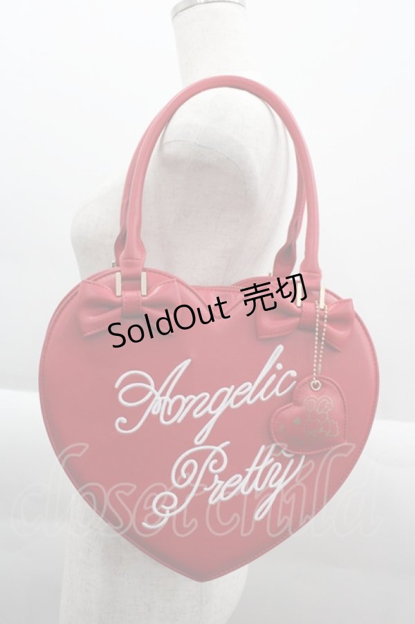 画像1: Angelic Pretty / BAGハートロゴバッグ  赤Ｘ白 I-25-03-23-113-AP-BG-HD-ZI (1)