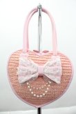 画像1: Angelic Pretty / Sweet Heartストローバッグ  ピンク I-25-03-23-114-AP-BG-HD-ZI (1)