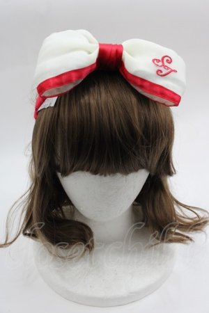 画像: Shirley Temple / リボンオーガンジーヘアバンド 52-56CM 白Ｘ赤 I-25-03-23-121-ET-AC-HD-ZT437