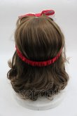 画像2: Shirley Temple / リボンオーガンジーヘアバンド 52-56CM 白Ｘ赤 I-25-03-23-121-ET-AC-HD-ZT437 (2)