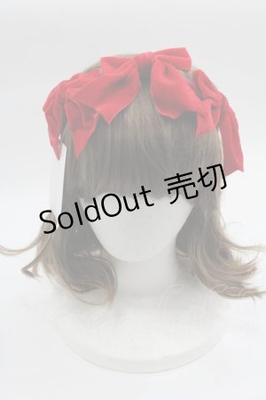 画像: Shirley Temple / ベロアリボンヘアバンド 52-56CM 赤 I-25-03-23-122-ET-AC-HD-ZI