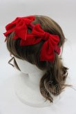 画像3: Shirley Temple / ベロアリボンヘアバンド 52-56CM 赤 I-25-03-23-122-ET-AC-HD-ZI (3)