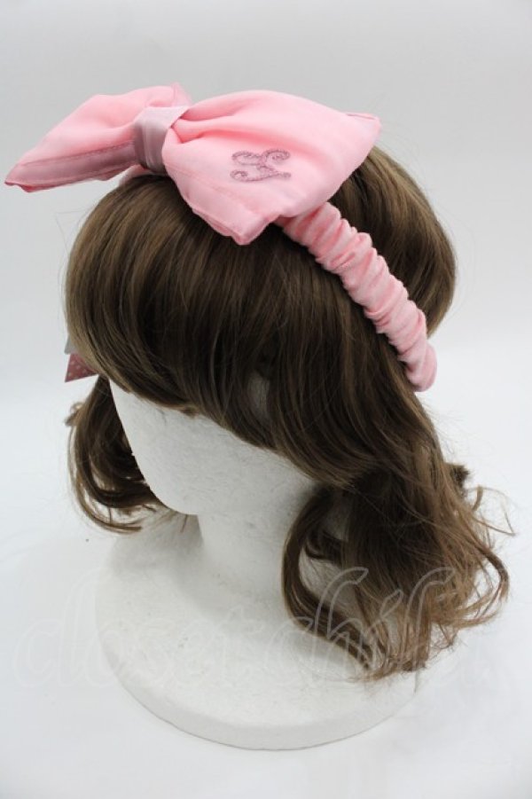 画像3: Shirley Temple / リボンオーガンジーヘアバンド  ピンク I-25-03-23-123-ET-AC-HD-ZT437 (3)