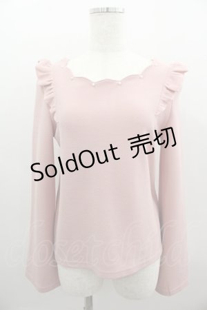 画像: LOLITAその他(お買取対象外) / パール付き後ろ編み上げトップス M ピンク I-25-03-23-028-LO-TO-HD-ZI