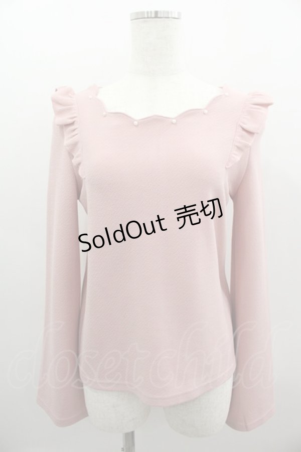 画像1: LOLITAその他(お買取対象外) / パール付き後ろ編み上げトップス M ピンク I-25-03-23-028-LO-TO-HD-ZI (1)