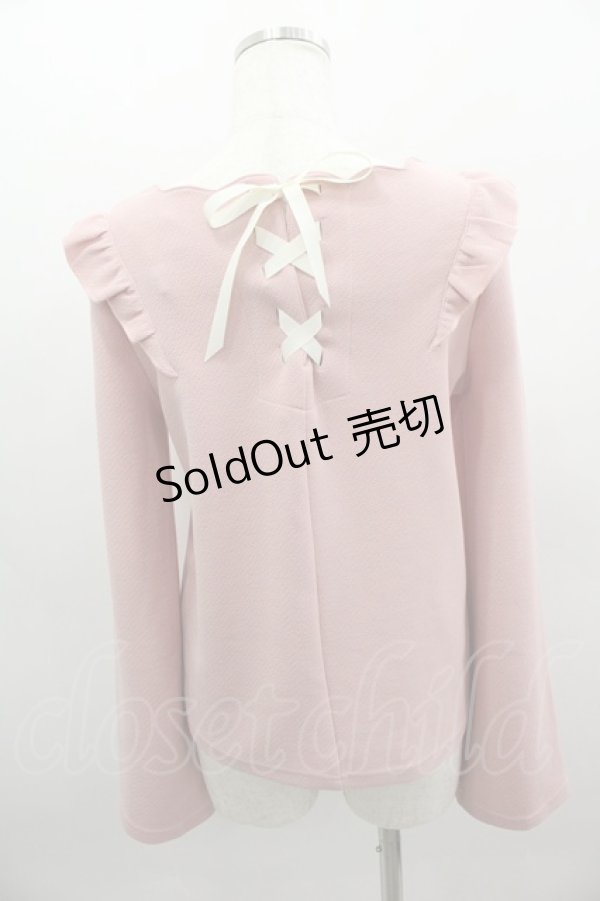 画像2: LOLITAその他(お買取対象外) / パール付き後ろ編み上げトップス M ピンク I-25-03-23-028-LO-TO-HD-ZI (2)
