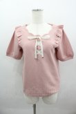 画像1: LOLITAその他(お買取対象外) / 襟ぐりスカラップ半袖トップス  ピンク I-25-03-23-029-LO-TO-HD-ZI (1)