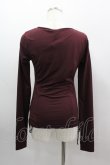 画像2: Ozz oneste / 裾薔薇刺繍しぼりデザインカットソー  ブラウン I-25-03-23-037-OO-TO-HD-ZI (2)