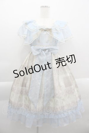 画像: BABY,THE STARS SHINE BRIGHT / バラ雫空のMuse柄ワンピース  サックスＸゴールド I-25-03-29-056-BA-BL-HD-ZI