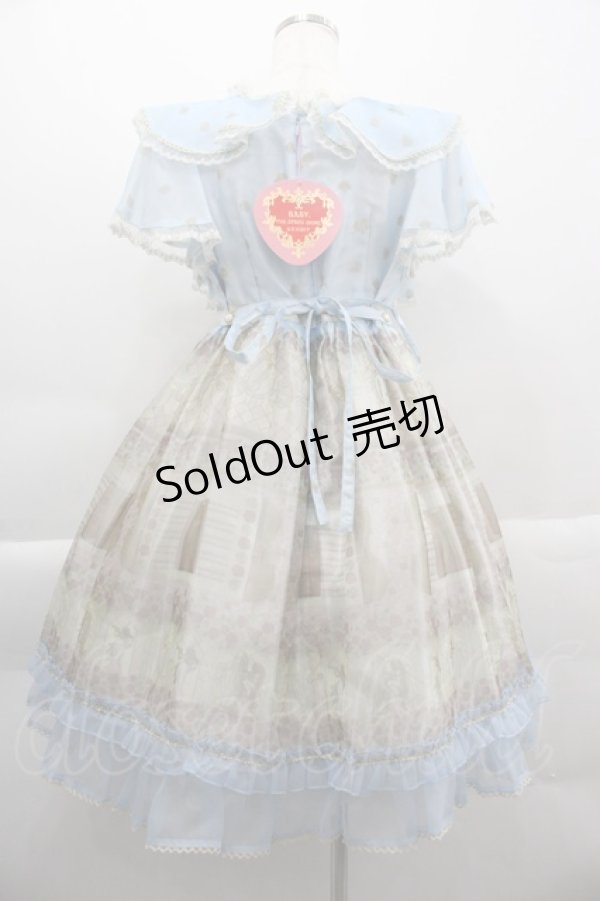 画像2: BABY,THE STARS SHINE BRIGHT / バラ雫空のMuse柄ワンピース  サックスＸゴールド I-25-03-29-056-BA-BL-HD-ZI (2)