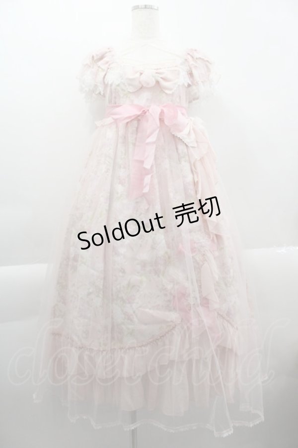 画像1: BABY,THE STARS SHINE BRIGHT / Le jardin horloge fleurieワンピース  ピンク I-25-03-29-060-BA-OP-HD-ZI (1)