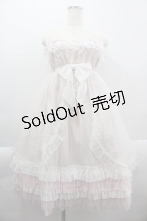 画像: BABY,THE STARS SHINE BRIGHT / クリスマスオーナメント柄Holy Dollジャンパースカート  白Ｘピンク I-25-03-29-061-BA-OP-HD-ZI