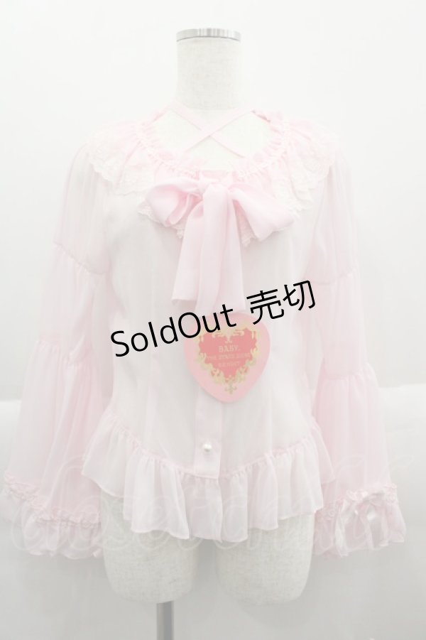 画像1: BABY,THE STARS SHINE BRIGHT / Juno’s Bouquet 姫袖ブラウス  ピンク I-25-03-29-019-BA-BL-HD-ZI (1)