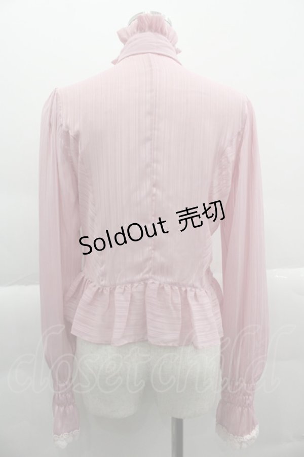 画像2: BABY,THE STARS SHINE BRIGHT / ストライプシフォンブラウス  ピンク I-25-03-29-020-BA-BL-HD-OS (2)