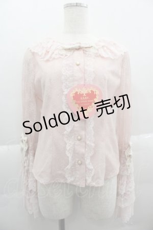 画像: BABY,THE STARS SHINE BRIGHT / グラスグリーンのPastoral 羊飼いの恋歌 Biancaブラウス  ピンク I-25-03-29-023-BA-BL-HD-ZI