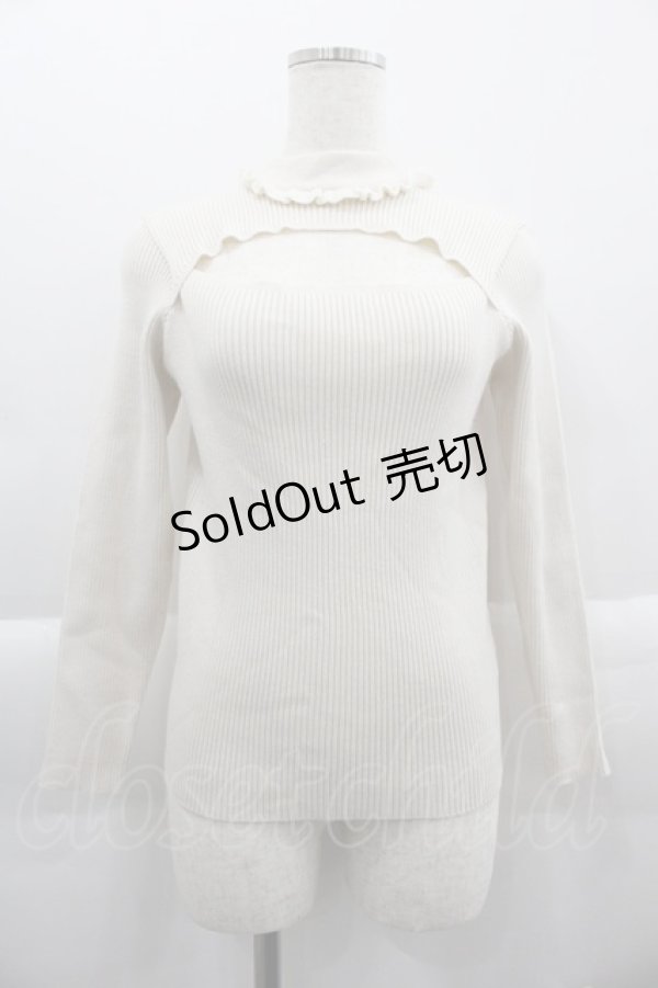 画像1: Ank Rouge / ハイネックニットトップス  アイボリー I-25-03-29-025-CA-TO-HD-ZI (1)